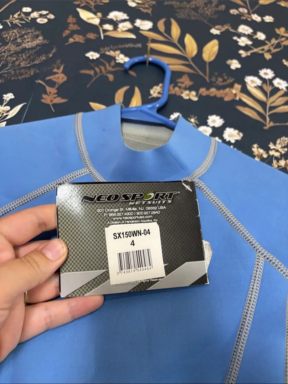 NeoSport Blue & Gray Neoprene Wetsuit Top Children’s Size 4